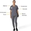 Carhartt Scrubs C13110 Women’s Force® Cross-Flex Modern Fit Oversized V(Pewter)