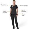 Carhartt Scrubs C13210 Women’s Force® Cross-Flex Modern Fit Flex Panel(Black)