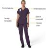 Carhartt Scrubs C13210 Women’s Force® Cross-Flex Modern Fit Flex Panel(Black Plum)