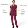 Carhartt Scrubs C13210 Women’s Force® Cross-Flex Modern Fit Flex Panel(Wine)