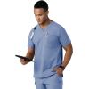 Carhartt Scrubs C16113 Force® Modern Fit V-Neck Top(Ceil Blue)