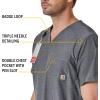 Carhartt Scrubs C16113 Force® Modern Fit V-Neck Top(Charcoal Heather)