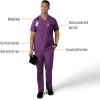 Carhartt Scrubs C16113 Force® Modern Fit V-Neck Top(Eggplant)