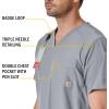 Carhartt Scrubs C16113 Force® Modern Fit V-Neck Top(Pewter)