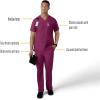 Carhartt Scrubs C16113 Force® Modern Fit V-Neck Top(Wine)