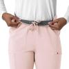 Carhartt Scrubs for Women, Force Crossflex StraightLeg Cargo Pants with Drawstring and 7 Pockets(Soft Rose)