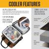 Carhartt Thick Foam Fully Insulated Cold Front Coolers, Premium Ice Retention, Durable Water Resistant Material W/Front Zippered Pocket(Tarmac)