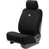 Carhartt Universal Nylon Duck Canvas Fitted Bucket Seat Cover, Durable Seat Protection with Rain Defender, Single, Black(Black)