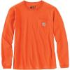 Carhartt Women’s 103244 Women’s WK126 Workwear Pocket Long Sleeve T-Shirt(Brite Orange)