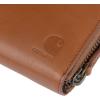 Carhartt Womens Casual Full Grain Leather Wallets, Multiple Card and Cash Compartments for Easy Access(Brown)
