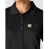Carhartt Women’s Force Relaxed Fit Lightweight Short-Sleeve Pocket Polo(Black)