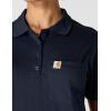 Carhartt Women’s Force Relaxed Fit Lightweight Short-Sleeve Pocket Polo(Navy)
