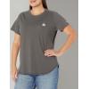 Carhartt Women’s Force Relaxed Fit Midweight Pocket T-shirt, Carbon Heather, Medium