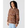 Carhartt Women’s Loose Fit Fleece Pullover(B Yellowtail Mountain Print Dark Sepia)
