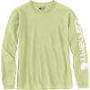 Carhartt Women’s Loose Fit Heavyweight Long-Sleeve Logo Sleeve Graphic T-Shirt(Early Spring)