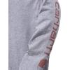 Carhartt Women’s Loose Fit Heavyweight Long-Sleeve Logo Sleeve Graphic T-Shirt(Heather Gray)