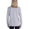 Carhartt Women’s Loose Fit Heavyweight Long-Sleeve Logo Sleeve Graphic T-Shirt(Heather Gray)