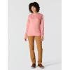 Carhartt Women’s Loose Fit Heavyweight Long-Sleeve Logo Sleeve Graphic T-Shirt(Rose Tint Heather)