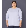 Carhartt Women’s Loose Fit Heavyweight Long-Sleeve Logo Sleeve Graphic T-Shirt(Soft Lavender Heather)