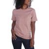 Carhartt Women’s Loose Fit Heavyweight Short-Sleeve Pocket T-Shirt(Dark Barn Red Snow Heather)