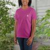 Carhartt Women’s Loose Fit Heavyweight Short-Sleeve Pocket T-Shirt(Magenta Agate Heather)