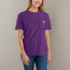 Carhartt Women’s Loose Fit Heavyweight Short-Sleeve Pocket T-Shirt(True Purple)
