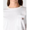 Carhartt Women’s Loose Fit Heavyweight Short-Sleeve Pocket T-Shirt(White)