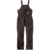 Carhartt Women’s Loose Fit Washed Duck Insulated Biberall(Dark Brown)