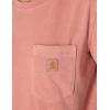 Carhartt Womens Relaxed Fit Lightweight Short Sleeve Garment Dye Pocket T-Shirt(Rose Tint)