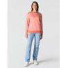Carhartt Women’s Relaxed Fit Midweight French Terry Crewneck Sweatshirt(Dusty Cedar Heather)