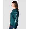 Carhartt Women’s Relaxed Fit Midweight Graphic Crewneck Sweatshirt(Greenstone)