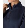 Carhartt Women’s Relaxed Fit Midweight Quarter-Zip Mock-Neck Sweatshirt(Navy)