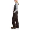 Carhartt Women’s Relaxed Fit Washed Duck Insulated Bib Overall(Dark Brown)