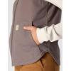 Carhartt Womens Relaxed Fit Washed Duck Insulated Hooded Vest(Taupe Gray)