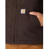 Carhartt Women’s Relaxed Fit Washed Duck Sherpa-Lined Mock-Neck Vest(Dark Brown)