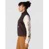Carhartt Women’s Relaxed Fit Washed Duck Sherpa-Lined Mock-Neck Vest(Dark Brown)