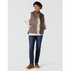 Carhartt Women’s Relaxed Fit Washed Duck Sherpa-Lined Mock-Neck Vest(Taupe Gray)