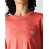 Carhartt Women’s Tencel Fiber Series Loose Fit Short-Sleeve Pocket T-Shirt (Also Available in Plus Sizes)(Dusty Cedar)