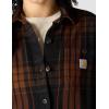 Carhartt Women’s Tencel Fiber Series Loose Fit Twill Plaid Shirt(Black)