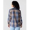 Carhartt Women’s Tencel Fiber Series Loose Fit Twill Plaid Shirt(Faded Navy)