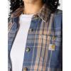 Carhartt Women’s Tencel Fiber Series Loose Fit Twill Plaid Shirt(Faded Navy)