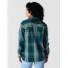 Carhartt Women’s Tencel Fiber Series Loose Fit Twill Plaid Shirt(Greenstone)