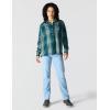 Carhartt Women’s Tencel Fiber Series Loose Fit Twill Plaid Shirt(Greenstone)