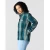 Carhartt Women’s Tencel Fiber Series Loose Fit Twill Plaid Shirt(Greenstone)