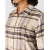 Carhartt Women’s Tencel Fiber Series Relaxed Fit Plaid Shirt(Chalk)