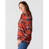 Carhartt Women’s Tencel Fiber Series Relaxed Fit Plaid Shirt(Spice Red)