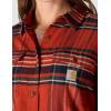 Carhartt Women’s Tencel Fiber Series Relaxed Fit Plaid Shirt(Spice Red)