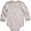 Carhartt baby-boys Knit Long Sleeve Crewneck Bodysuit(Grey Heather)