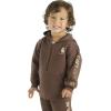 Carhartt boys Long-sleeve Half-zip Hooded Sweatshirt(Chestnut Brown)