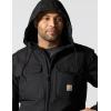 Carhartt mens Full Swing Loose Fit Washed Duck Insulated Active Jac(Black)